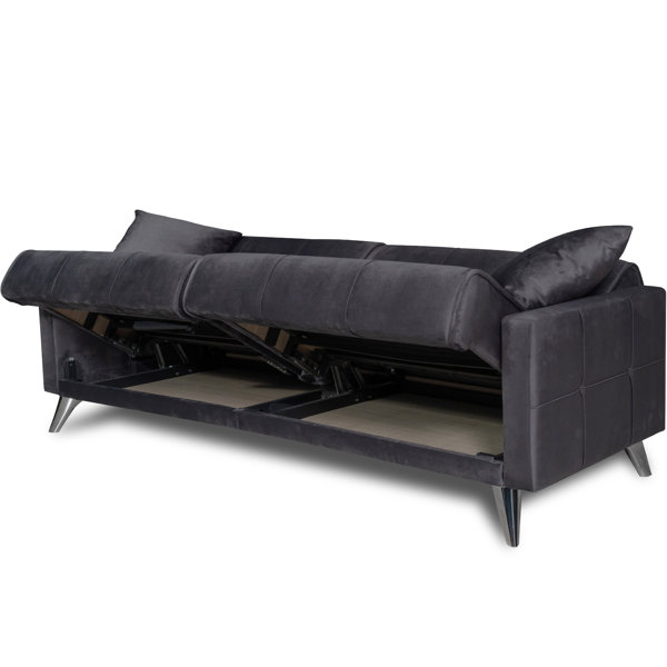 Everly Quinn 78'' Upholstered Reclining Sleeper Sofa & Reviews